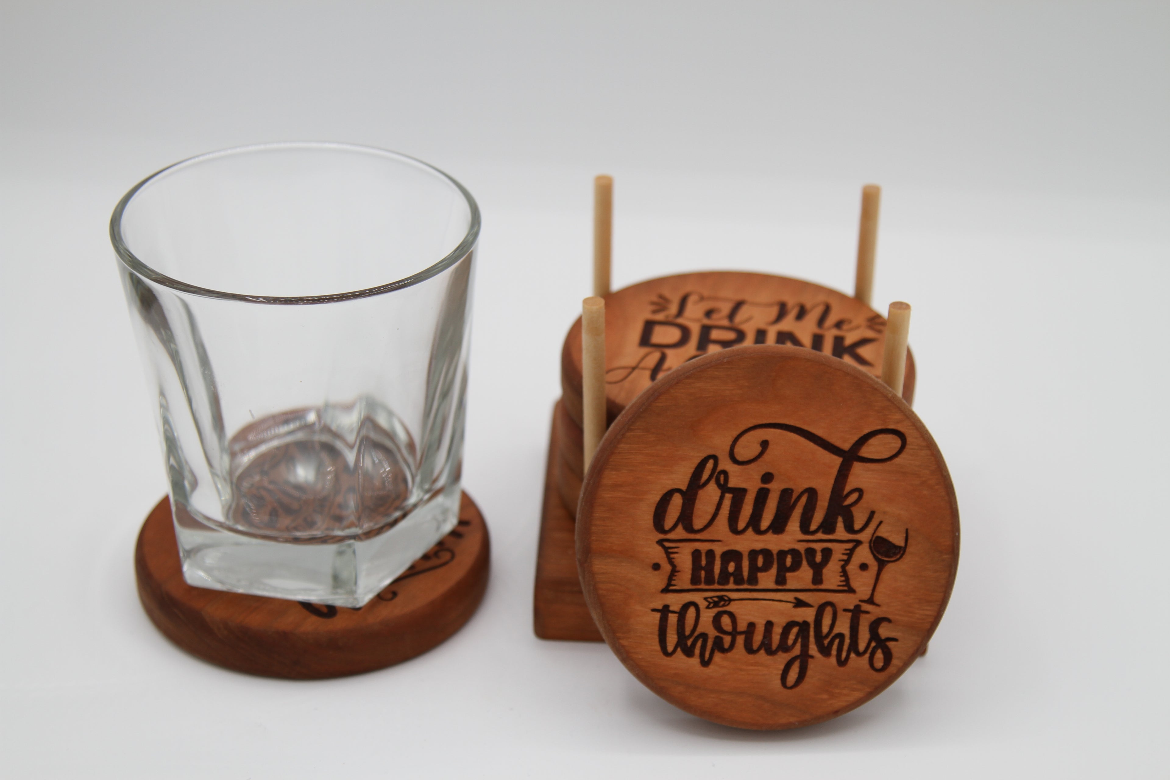 Drink Happy Thoughts Coaster Set